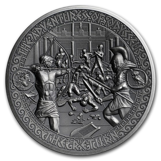 2018 Solomon Isl. Antique Silver Adventures of Odysseus Return 2018 Solomon Isl. Antique Silver Adventures of Odysseus Return