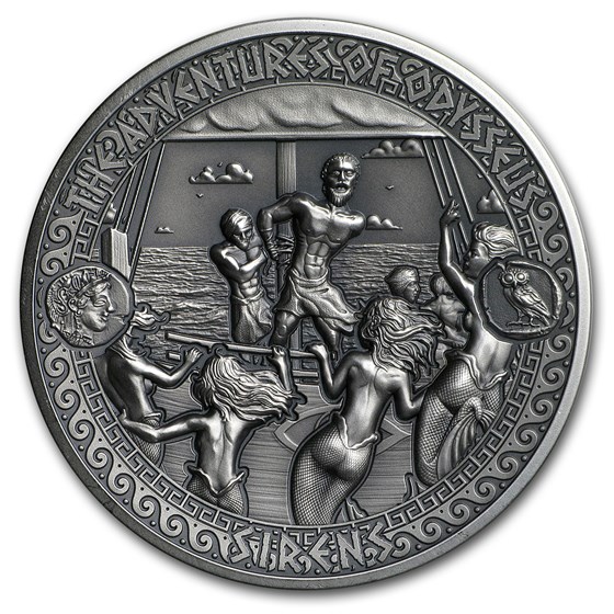 2018 Solomon Isl. Antique Silver Adventures of Odysseus Sirens 2018 Solomon Isl. Antique Silver Adventures of Odysseus Sirens