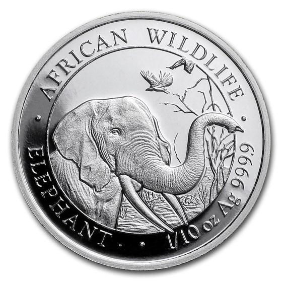 2018 Somalia 1/10 oz Silver Elephant BU 2018 Somalia 1/10 oz Silver Elephant BU