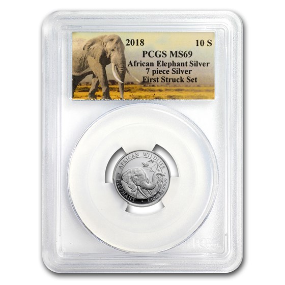 2018 Somalia 1/10 oz Silver Elephant MS-69 PCGS (FS) 2018 Somalia 1/10 oz Silver Elephant MS-69 PCGS (FS)