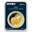 2018 Somalia 1 oz Gold African Elephant (MintDirect® Single)