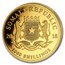 2018 Somalia 1 oz Gold African Wildlife Leopard BU