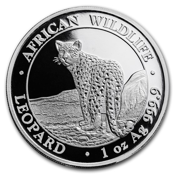 2018 Somalia 1 oz Silver African Wildlife Leopard BU 2018 Somalia 1 oz Silver African Wildlife Leopard BU