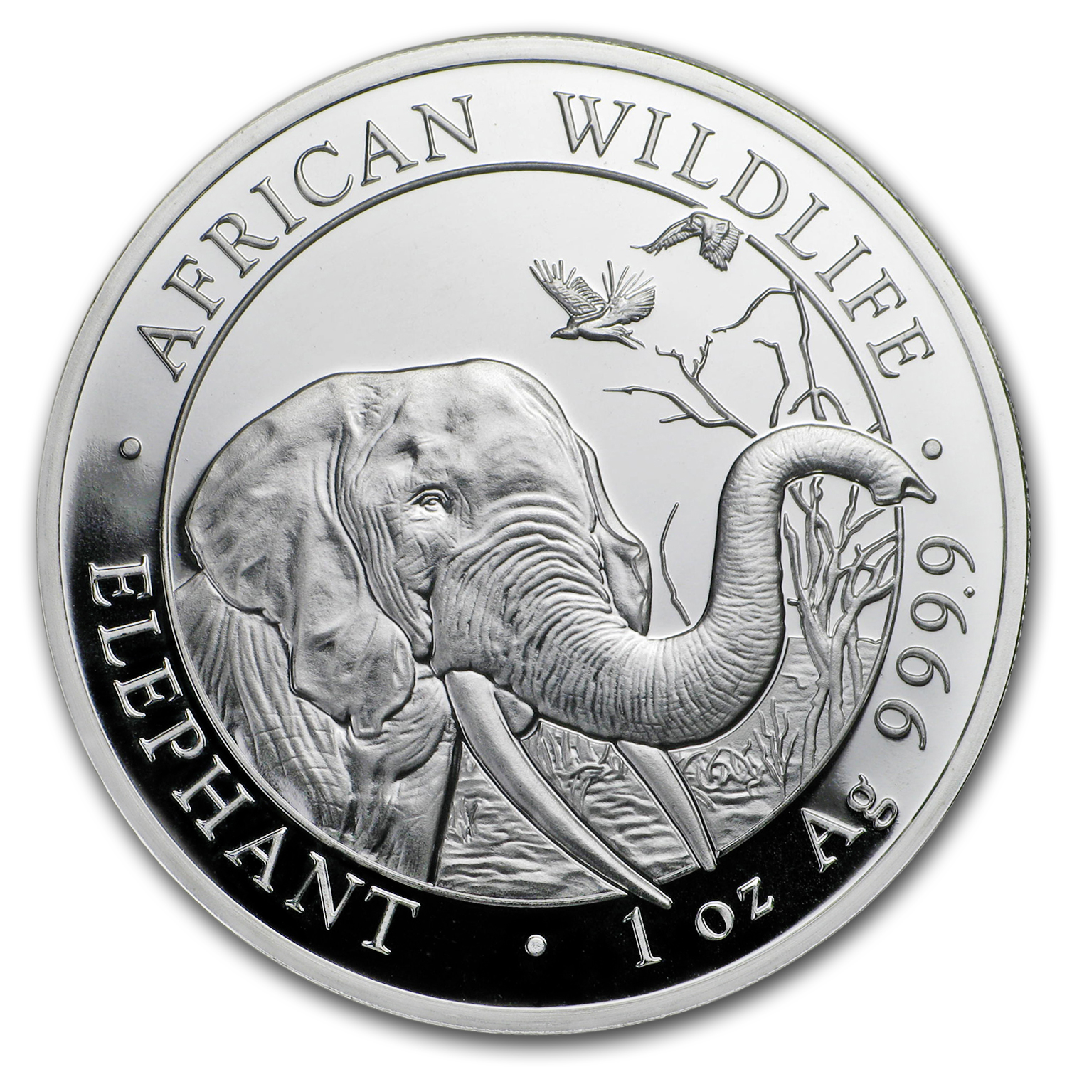2013 BU SOMALIA ELEPHANT 1 oz 0.999 Fine Silver Coin BU GEM!!! 