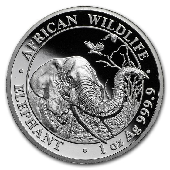 2018 Somalia 1 oz Silver Elephant (High Relief) 2018 Somalia 1 oz Silver Elephant (High Relief)