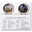 2018 Somalia 2-Coin 1 oz Silver Elephant Set Day/Night (Colored)