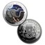 2018 Somalia 2-Coin 1 oz Silver Elephant Set Day/Night (Colored)