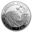 2018 Somalia 2 oz Silver Elephant BU