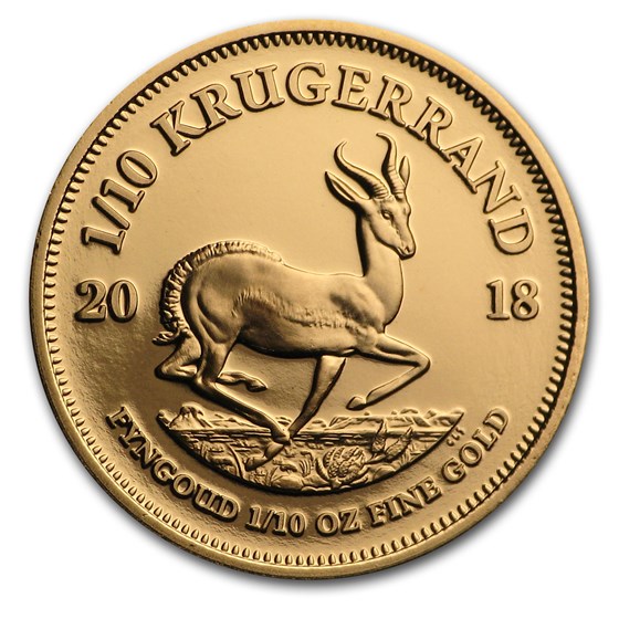 2018 South Africa 1/10 oz Proof Gold Krugerrand 2018 South Africa 1/10 oz Proof Gold Krugerrand