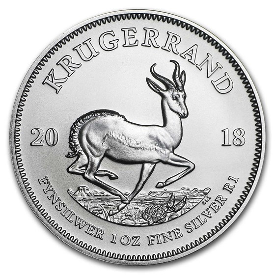 2018 South Africa 1 oz Silver Krugerrand BU 2018 South Africa 1 oz Silver Krugerrand BU