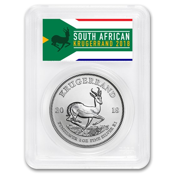 2018 South Africa 1 oz Silver Krugerrand MS-69 PCGS (FS) 2018 South Africa 1 oz Silver Krugerrand MS-69 PCGS (FS)