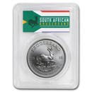 2018 South Africa 1 oz Silver Krugerrand MS-70 PCGS (FS, Spotted)
