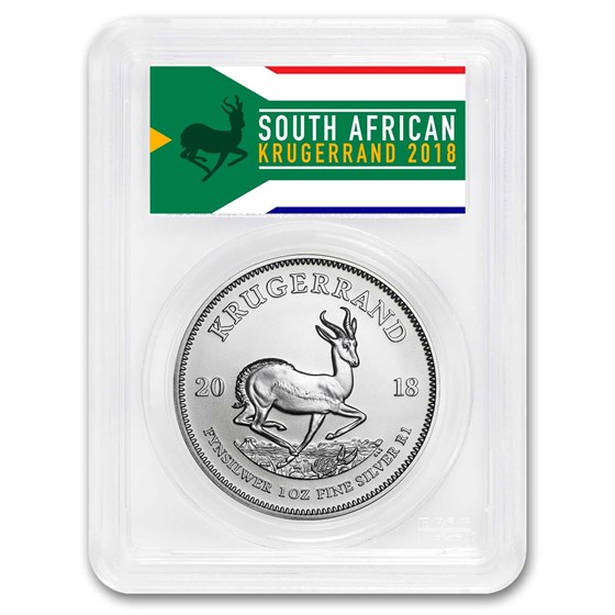 2018 South Africa 1 oz Silver Krugerrand MS-70 PCGS (FS) 2018 South Africa 1 oz Silver Krugerrand MS-70 PCGS (FS)