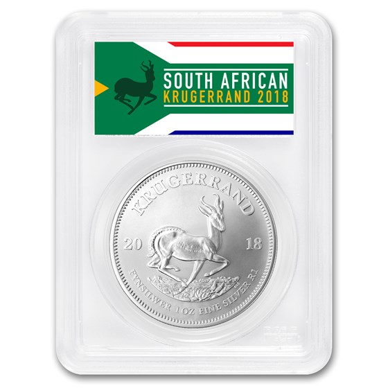 2018 South Africa 1 oz Silver Krugerrand MS-70 PCGS 2018 South Africa 1 oz Silver Krugerrand MS-70 PCGS