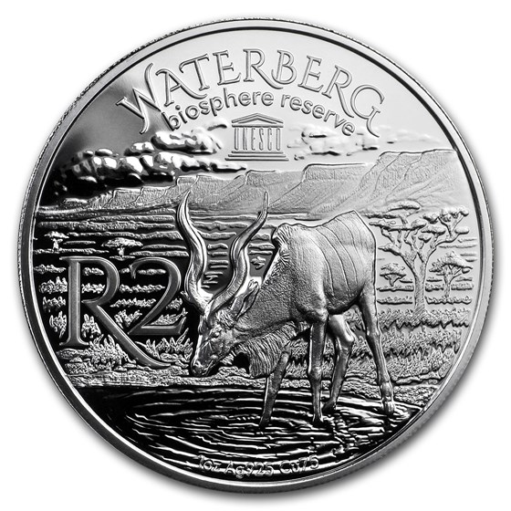 2018 South Africa 1 oz Silver Waterberg Biosphere (Kudu) 2018 South Africa 1 oz Silver Waterberg Biosphere (Kudu)