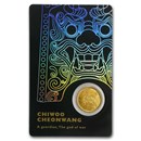 2018 South Korea 1/10 oz Gold 1 Clay Chiwoo Cheonwang BU (Black)