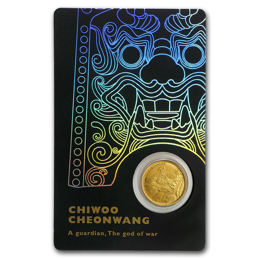 2018 South Korea 1/10 oz Gold 1 Clay Chiwoo Cheonwang BU (Black)