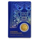 2018 South Korea 1/10 oz Gold 1 Clay Chiwoo Cheonwang BU (Blue)