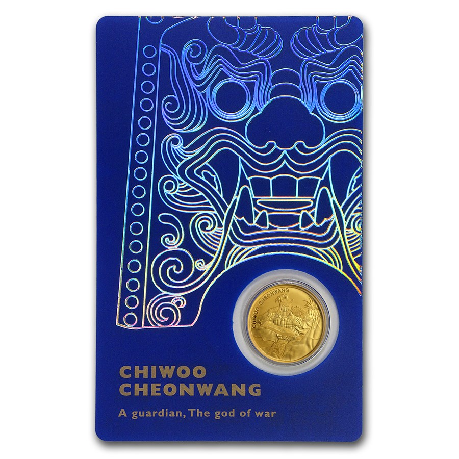 2018 South Korea 1/10 oz Gold 1 Clay Chiwoo Cheonwang BU (Blue)