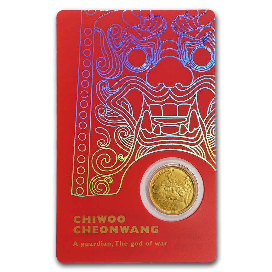 2018 South Korea 1/10 oz Gold 1 Clay Chiwoo Cheonwang BU (Red)