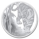 2018 South Korea 1 oz Silver Tiger BU