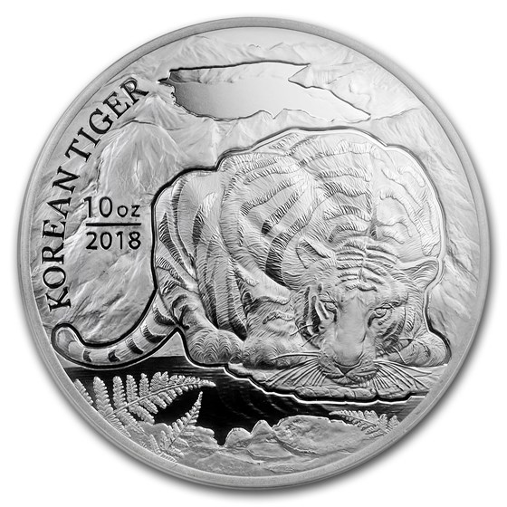 2018 South Korea 10 oz Silver Tiger BU 2018 South Korea 10 oz Silver Tiger BU