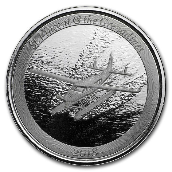 2018 St. Vincent & The Grenadines 1 oz Silver Seaplane BU 2018 St. Vincent & The Grenadines 1 oz Silver Seaplane BU