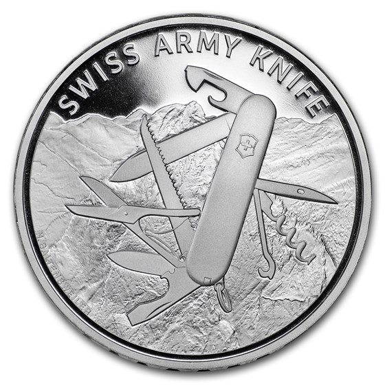 2018 Switzerland Silver 20 CHF Swiss Army Knife Proof 2018 Switzerland Silver 20 CHF Swiss Army Knife Proof