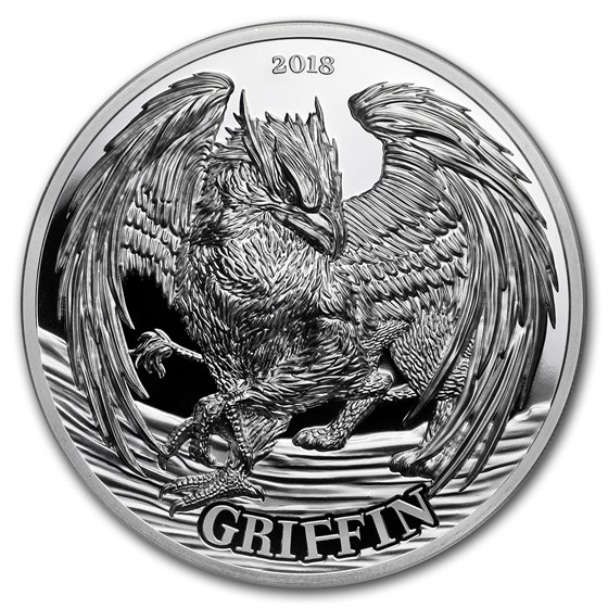 2018 Tanzania 2 oz Silver Mythological Animals (Griffin)