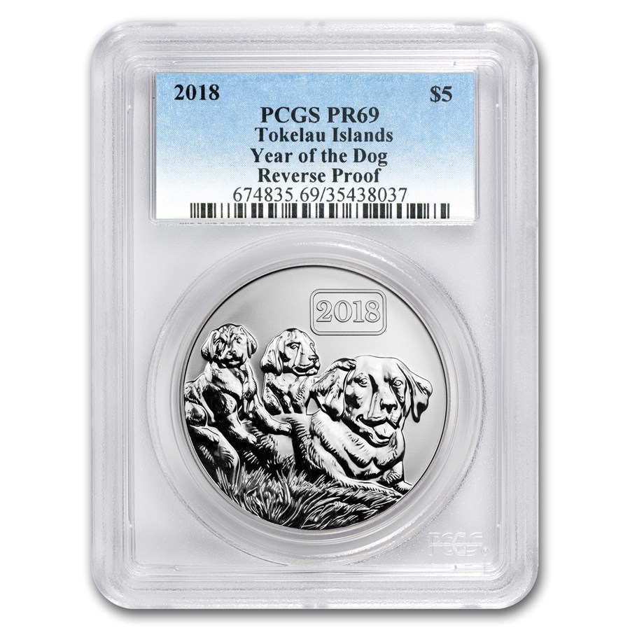Buy 2018 Tokelau 1 oz Silver Lunar Year of Dog Reverse PR-69 PCGS | APMEX