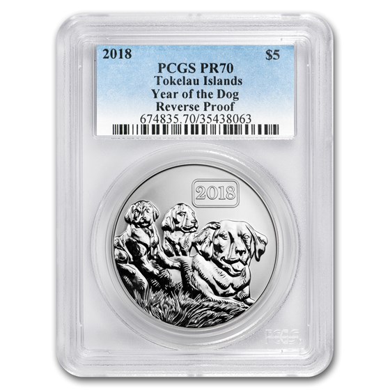 2018 Tokelau 1 oz Silver Lunar Year of Dog Reverse PR-70 PCGS 2018 Tokelau 1 oz Silver Lunar Year of Dog Reverse PR-70 PCGS