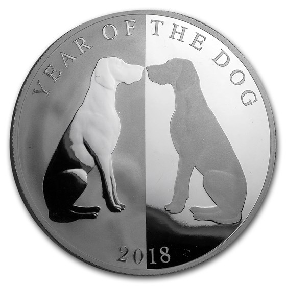 2018 Tokelau 1 oz Silver Year of the Dog Mirror Dog (Abrasion) 2018 Tokelau 1 oz Silver Year of the Dog Mirror Dog (Abrasion)