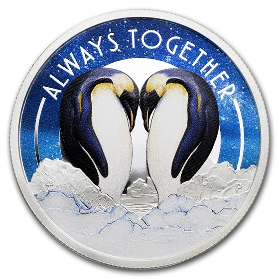 2018 Tuvalu 1/2 oz Silver Always Together Proof 2018 Tuvalu 1/2 oz Silver Always Together Proof