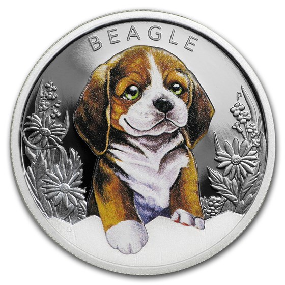 2018 Tuvalu 1/2 oz Silver Beagle Puppy Proof 2018 Tuvalu 1/2 oz Silver Beagle Puppy Proof