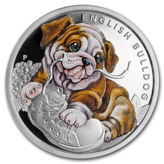 2018 Tuvalu 1/2 oz Silver English Bulldog Proof 2018 Tuvalu 1/2 oz Silver English Bulldog Proof