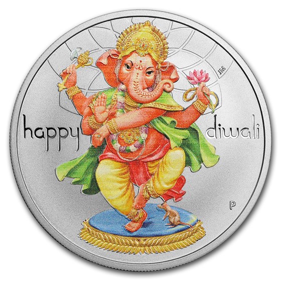 2018 Tuvalu 1 oz Silver $1 Diwali Festival BU 2018 Tuvalu 1 oz Silver $1 Diwali Festival BU