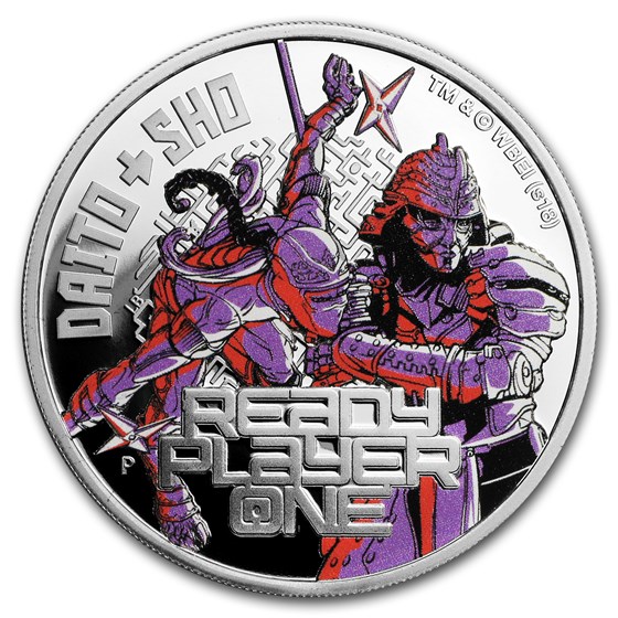 2018 Tuvalu 1 oz Silver Ready Player One Daito & Sho Proof 2018 Tuvalu 1 oz Silver Ready Player One Daito & Sho Proof
