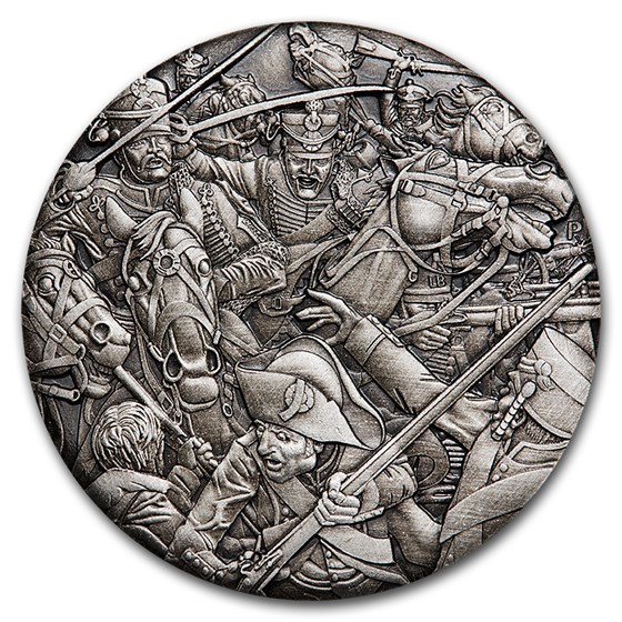2018 Tuvalu 2 oz Silver Hussars Warfare BU (HR, Antiqued) 2018 Tuvalu 2 oz Silver Hussars Warfare BU (HR, Antiqued)