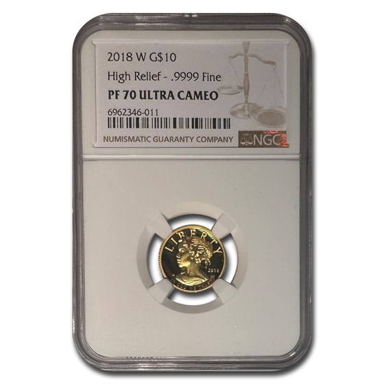2018-W 1/10 oz American Liberty Gold PF-70 UCAM NGC 2018-W 1/10 oz American Liberty Gold PF-70 UCAM NGC