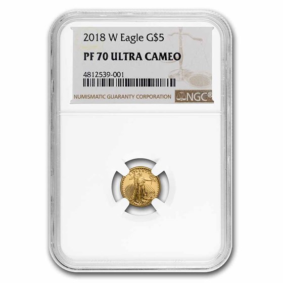 2018-W 1/10 oz Proof American Gold Eagle PF-70 NGC 2018-W 1/10 oz Proof American Gold Eagle PF-70 NGC