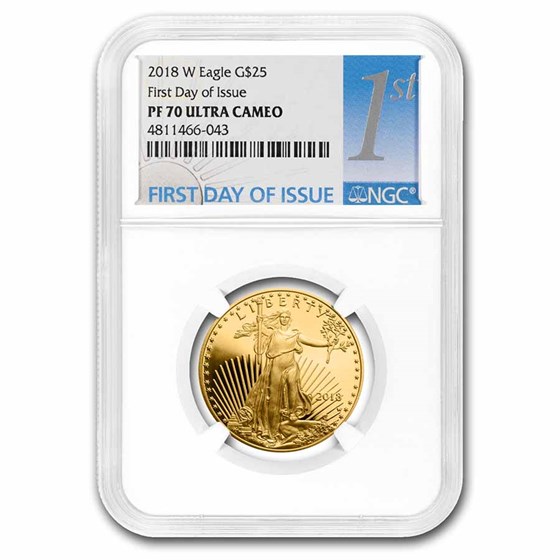 2018-W 1/2 oz Proof American Gold Eagle PF-70 NGC (FDI) 2018-W 1/2 oz Proof American Gold Eagle PF-70 NGC (FDI)