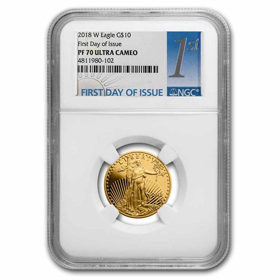 2018-W 1/4 oz Proof American Gold Eagle PF-70 NGC (FDI) 2018-W 1/4 oz Proof American Gold Eagle PF-70 NGC (FDI)