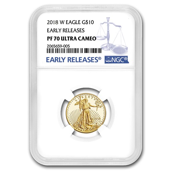 2018-W 1/4 oz Proof Gold American Eagle PF-70 NGC (ER) 2018-W 1/4 oz Proof Gold American Eagle PF-70 NGC (ER)