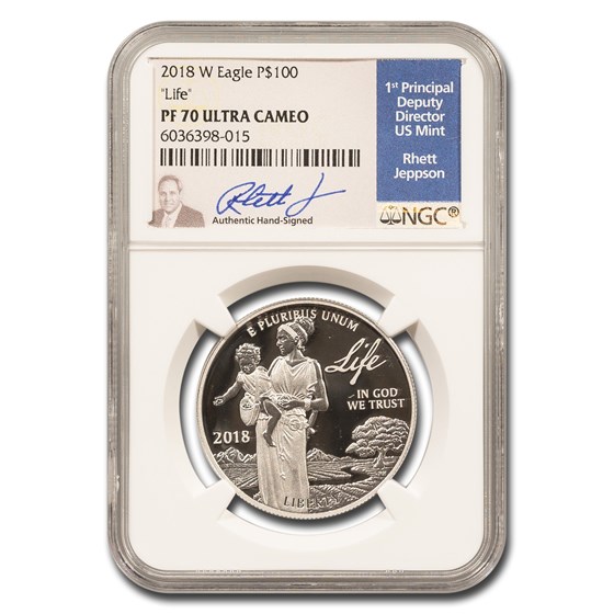 2018-W 1 oz Platinum American Eagle PF-70 NGC (Jeppson) 2018-W 1 oz Platinum American Eagle PF-70 NGC (Jeppson)