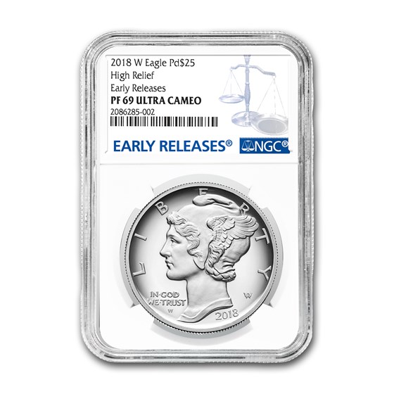 2018-W 1 oz Proof American Palladium Eagle PF-69 NGC (ER) 2018-W 1 oz Proof American Palladium Eagle PF-69 NGC (ER)