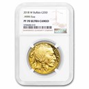 2018-W 1 oz Proof Gold Buffalo PF-70 NGC