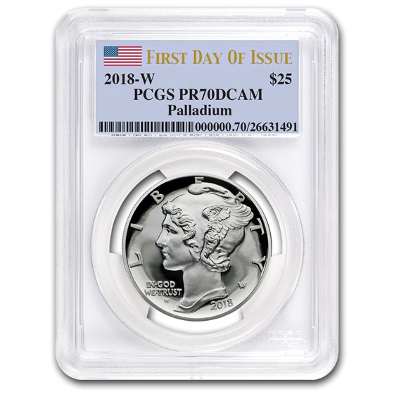 2018-W 1 oz Proof Palladium American Eagle PR-70 PCGS (First Day) 2018-W 1 oz Proof Palladium American Eagle PR-70 PCGS (First Day)