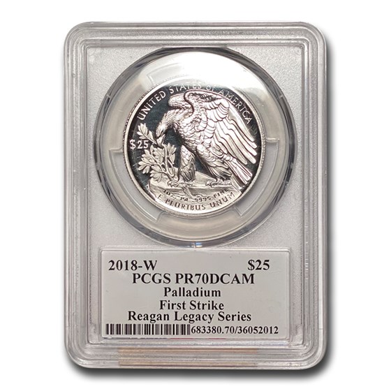 2018-W 1 oz Proof Palladium Eagle PR-70 PCGS (FS, Reagan) 2018-W 1 oz Proof Palladium Eagle PR-70 PCGS (FS, Reagan)
