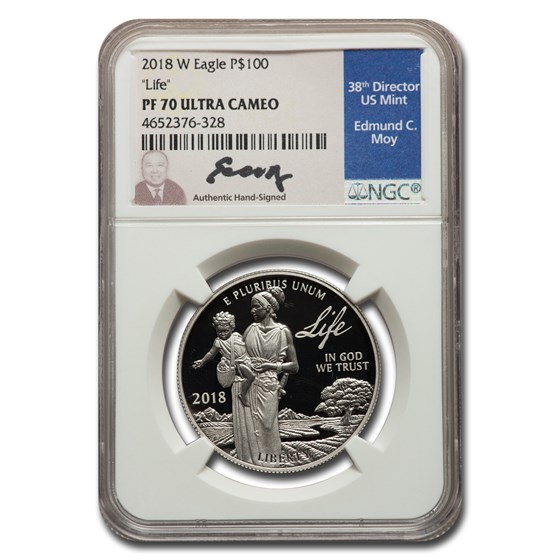 2018-W 1 oz Proof Platinum American Eagle PF-70 UCAM NGC (Moy) 2018-W 1 oz Proof Platinum American Eagle PF-70 UCAM NGC (Moy)