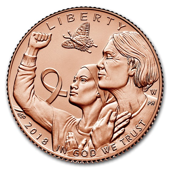 2018-W Gold $5 Breast Cancer Awareness BU (Box & COA) 2018-W Gold $5 Breast Cancer Awareness BU (Box & COA)